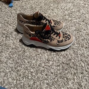 Paul Green Leopard Print Women's Sneakers